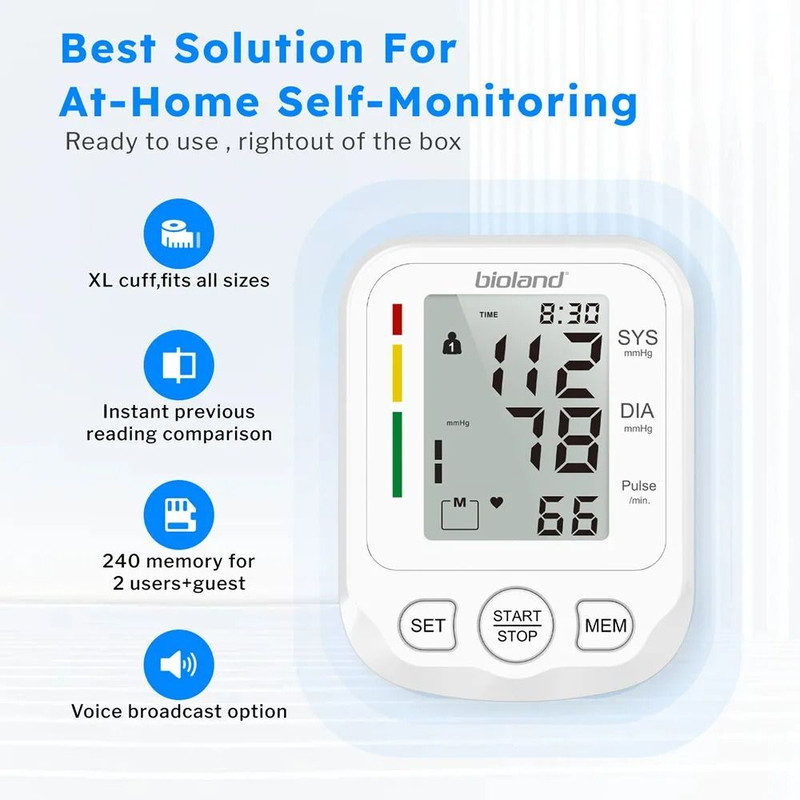 Automatic Upper Arm Blood Pressure Monitor With Heart Rate Detection 1