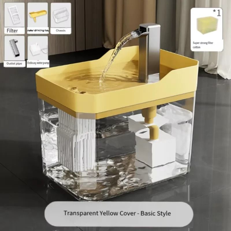 Automatic Cat Water Fountain With Circulating Filter And USB Quiet Pump 9