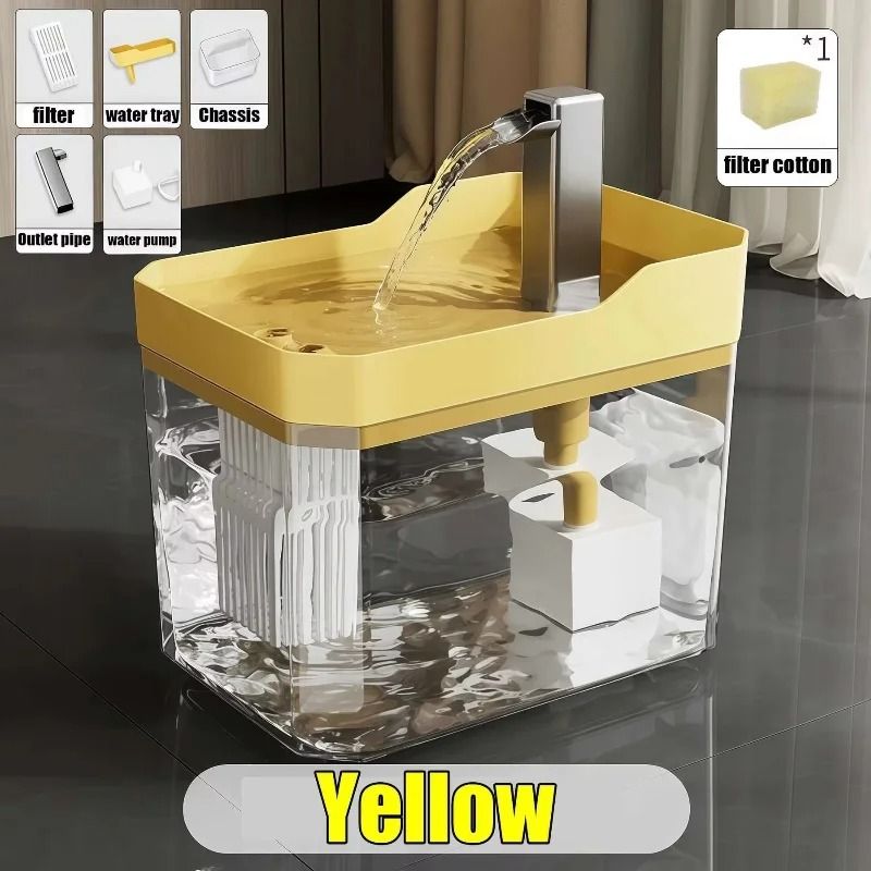 Automatic Cat Water Fountain With Circulating Filter And USB Quiet Pump 6