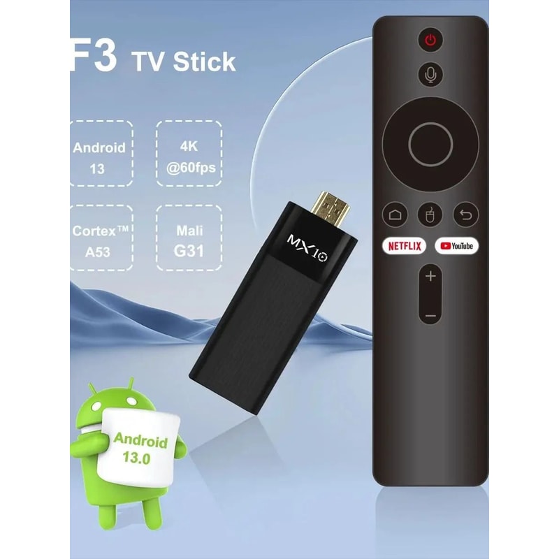 4K Android TV Stick With Dual Band WiFi And Voice Air Mouse Control 1