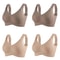 4Piece Seamless Wireless Push Up Bra Set For Women With Full Comfort Support 9