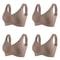 4Piece Seamless Wireless Push Up Bra Set For Women With Full Comfort Support 11