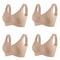 4Piece Seamless Wireless Push Up Bra Set For Women With Full Comfort Support 13