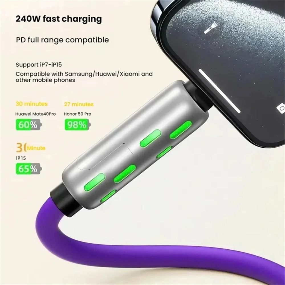 4in1 240W Fast Charging Cable With PD USB Type C Quick Charge Function 4