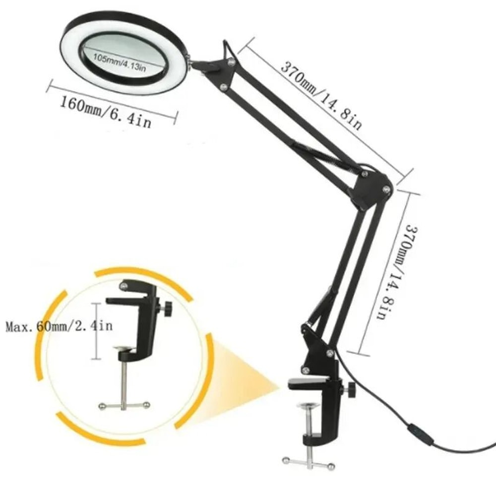 72LED Magnifying Lamp With 8X And 10X Zoom And Adjustable 3Color Light 8