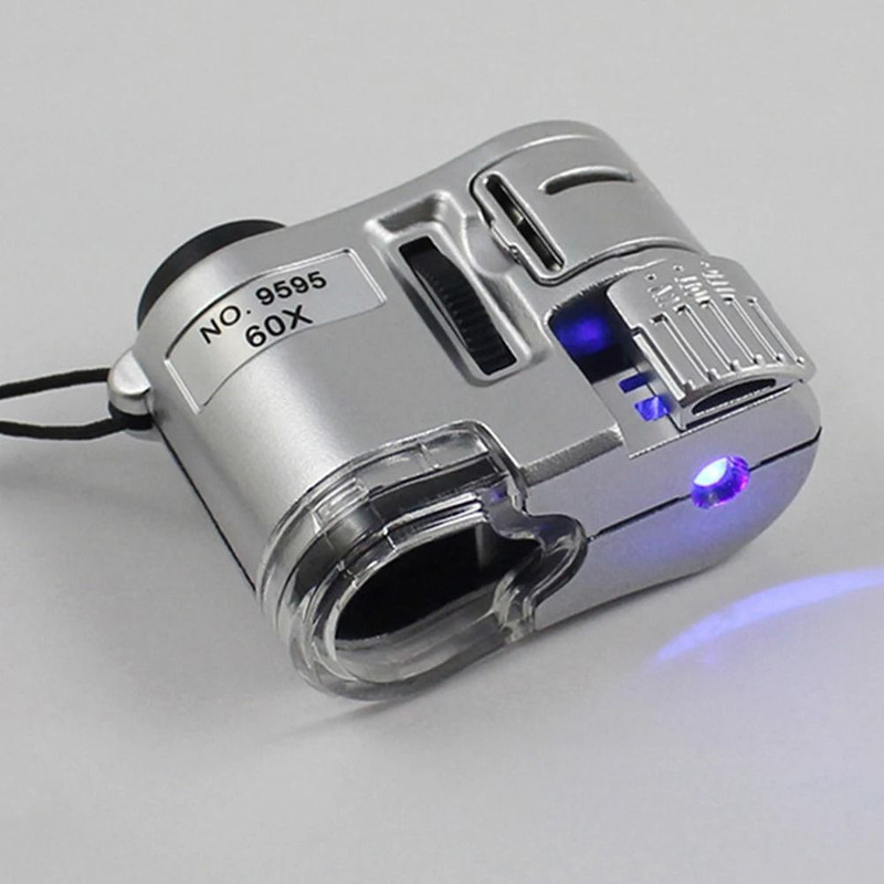 Portable 60X Handheld Magnifying Glass With LED And UV Light 4