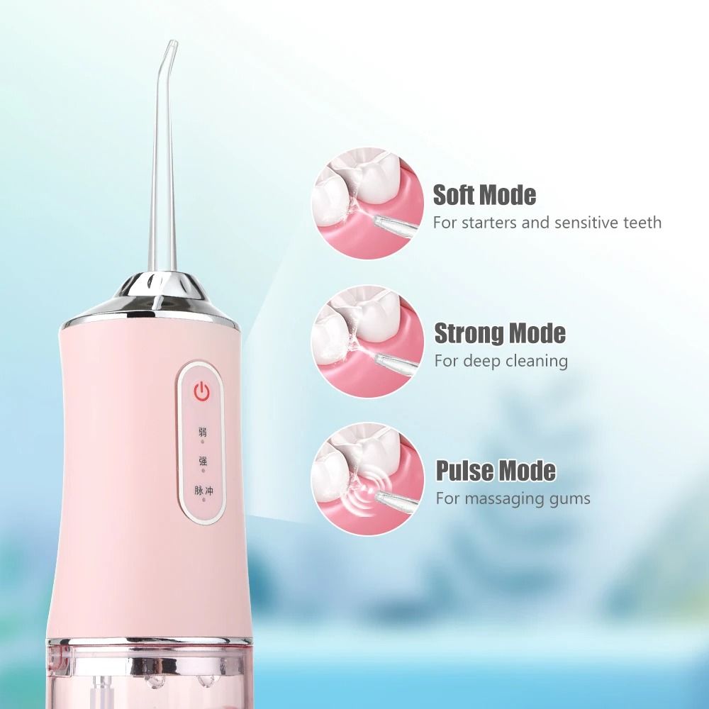 Portable Dental Water Flosser With USB Rechargeable Jet And 3 Cleaning Modes 5