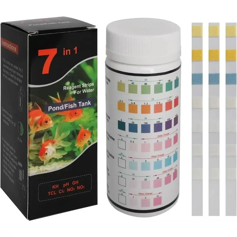 Aquarium And Pool Water PH Test Strips Kit For Freshwater And Fish Tanks 10