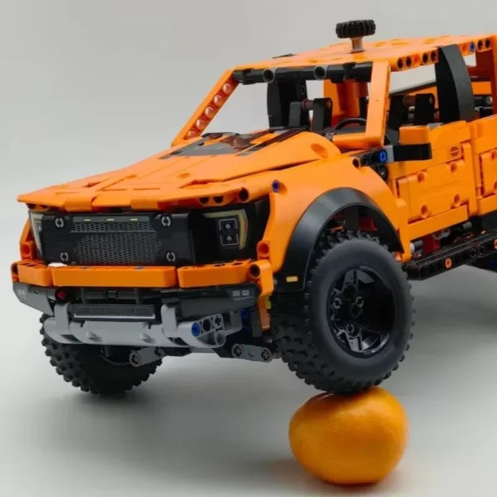 Pickup Truck Building Blocks Model Car With Racing MOC Technology Design 1