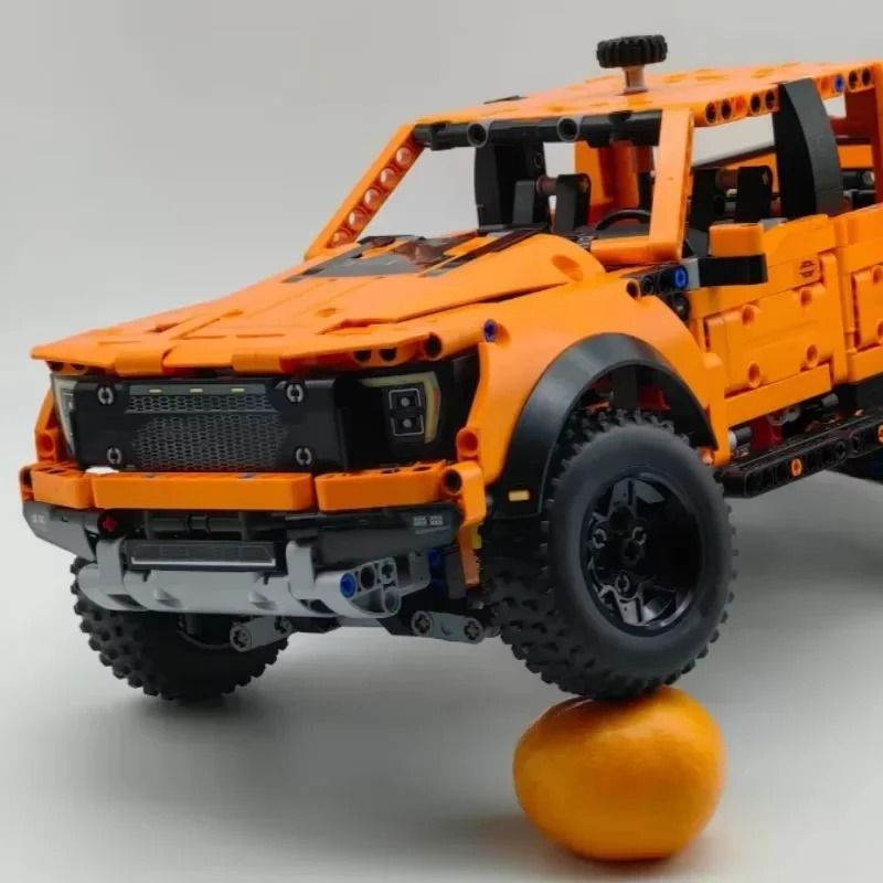 Pickup Truck Building Blocks Model Car With Racing MOC Technology Design 1