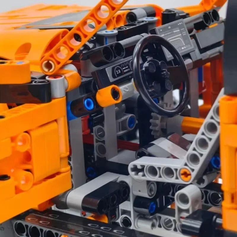 Pickup Truck Building Blocks Model Car With Racing MOC Technology Design 4