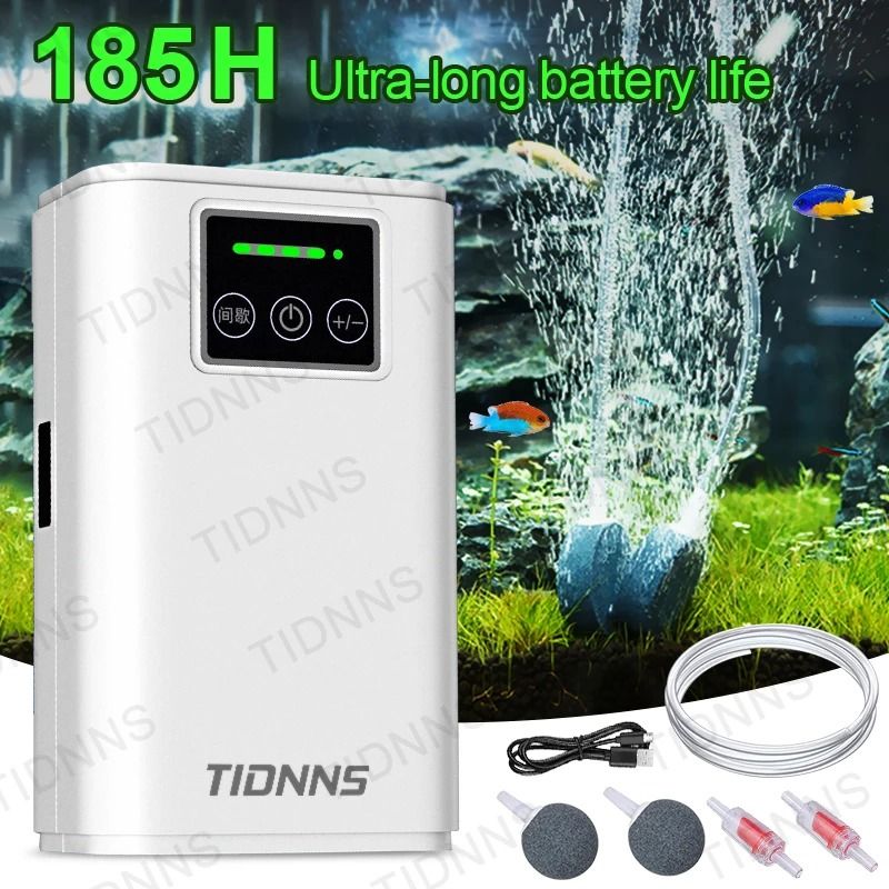 Portable DualPurpose Aquarium Air Pump With USB Charging And Silent Operation 1