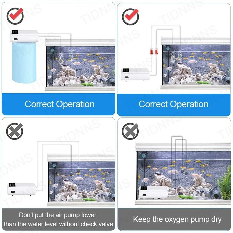 Portable DualPurpose Aquarium Air Pump With USB Charging And Silent Operation 4