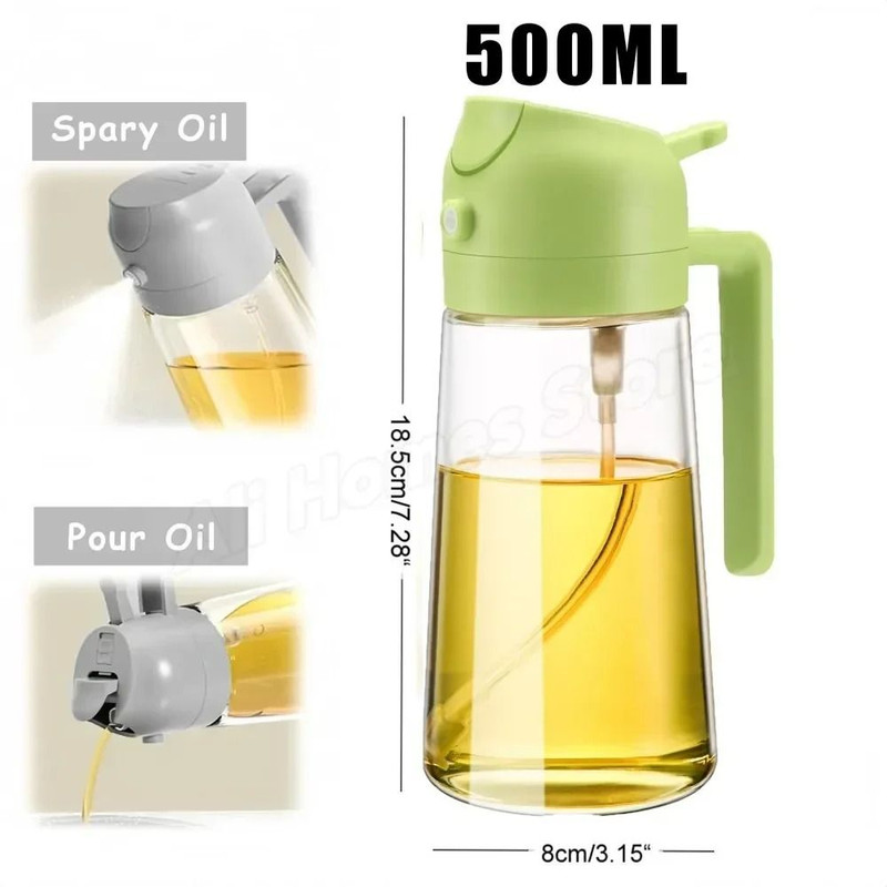 2in1 Olive Oil Dispenser Bottle With Spray Pour Function For Cooking And BBQ 9
