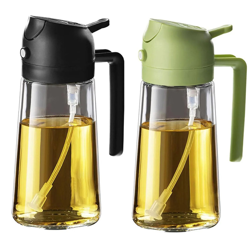 2in1 Olive Oil Dispenser Bottle With Spray Pour Function For Cooking And BBQ 19