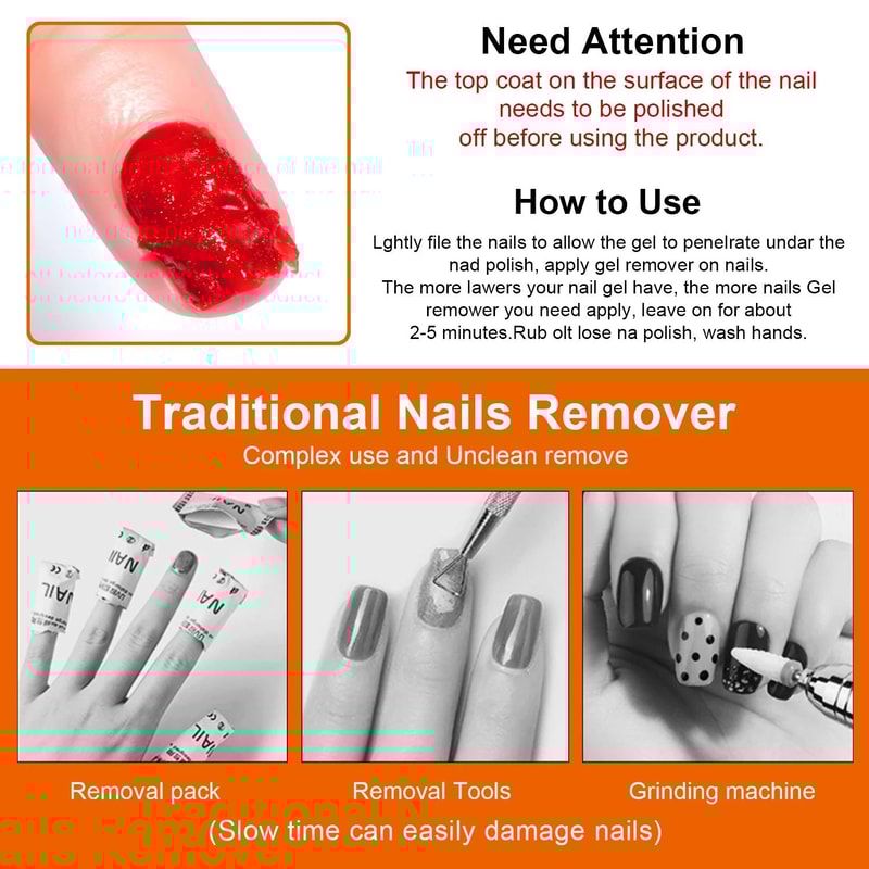 Quick Nail Gel Polish Remover Fast Easy And DamageFree Manicure Removal 15ml 3