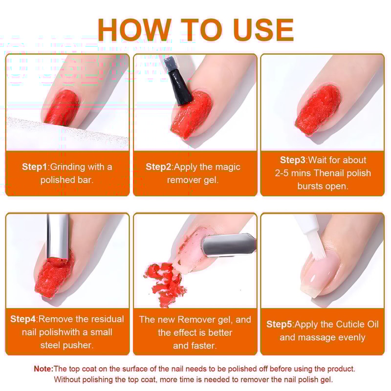 Quick Nail Gel Polish Remover Fast Easy And DamageFree Manicure Removal 15ml 6