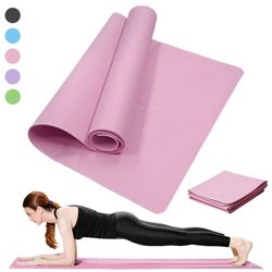 non-slip yoga mat – lightweight, cushioned and portable fitness mat for home, gym, and travel