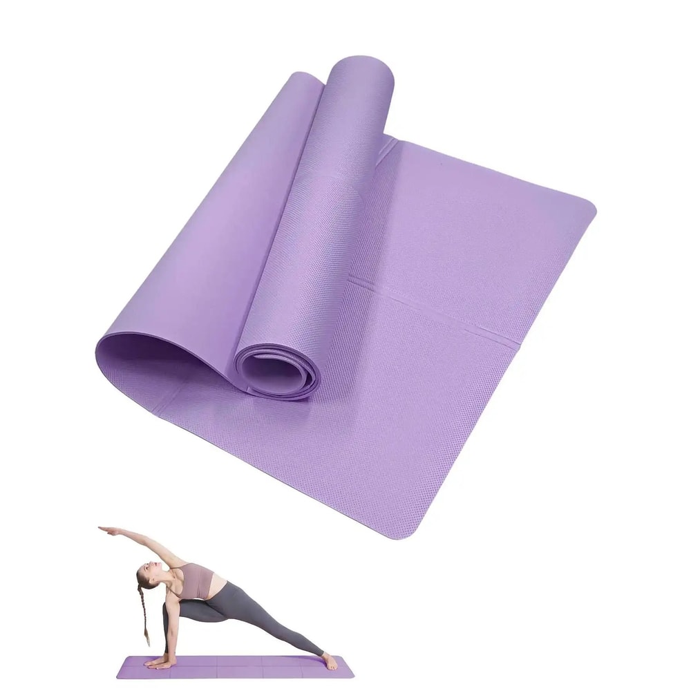 NonSlip Yoga Mat Lightweight Cushioned And Portable Fitness Mat For Home Gym And Travel 10