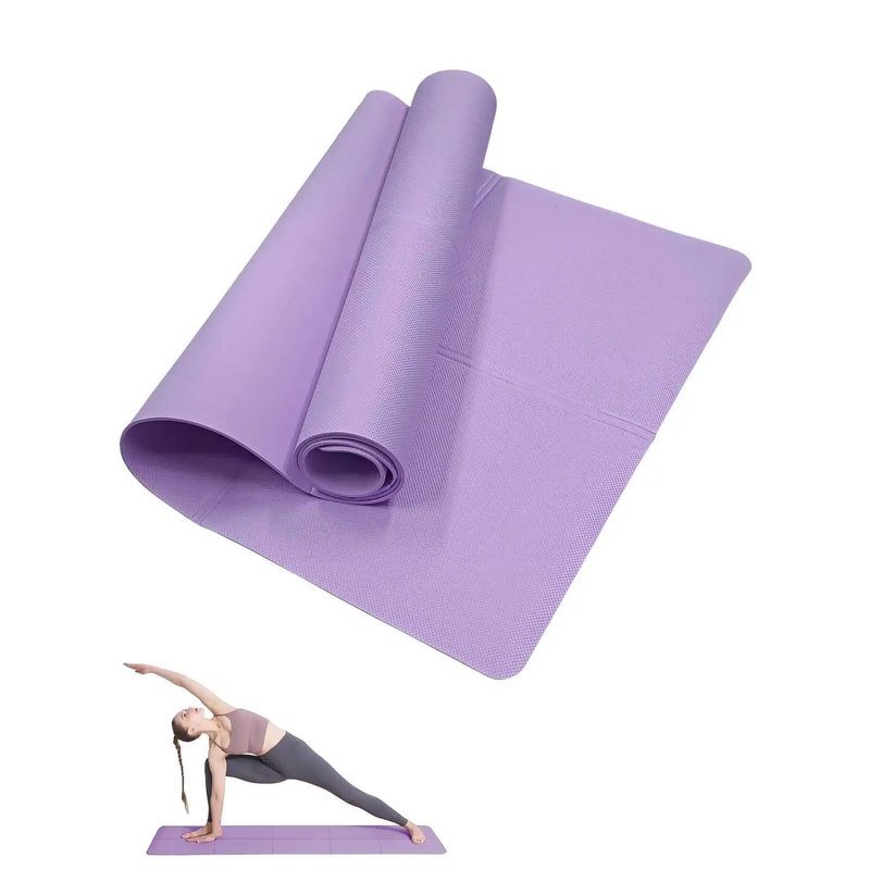NonSlip Yoga Mat Lightweight Cushioned And Portable Fitness Mat For Home Gym And Travel 10