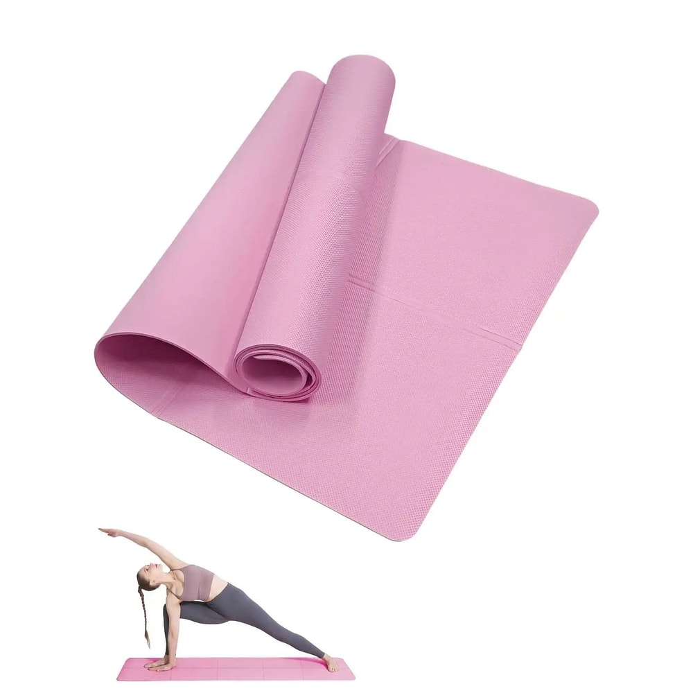 NonSlip Yoga Mat Lightweight Cushioned And Portable Fitness Mat For Home Gym And Travel 6