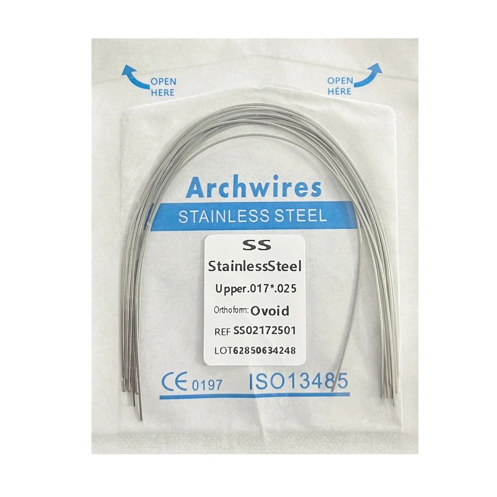 Dental Orthodontic Stainless Steel Arch Wires Round Or Rectangular Form 10pcs Pack 27