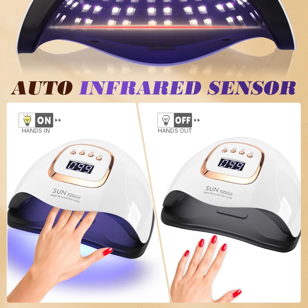 LED UV Nail Lamp Dryer 380W Professional Gel Polish Curing Light With Timer And Auto Sensor 4