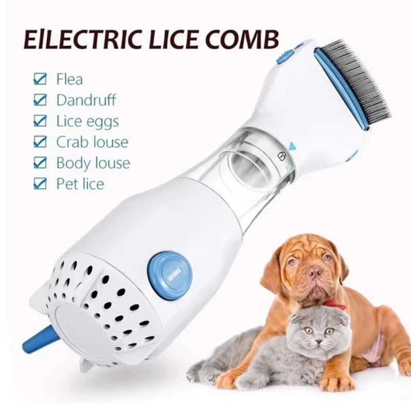 Electric Pet Lice And Flea Remover Comb 3 In 1 Grooming Brush For Dogs And Cats 1