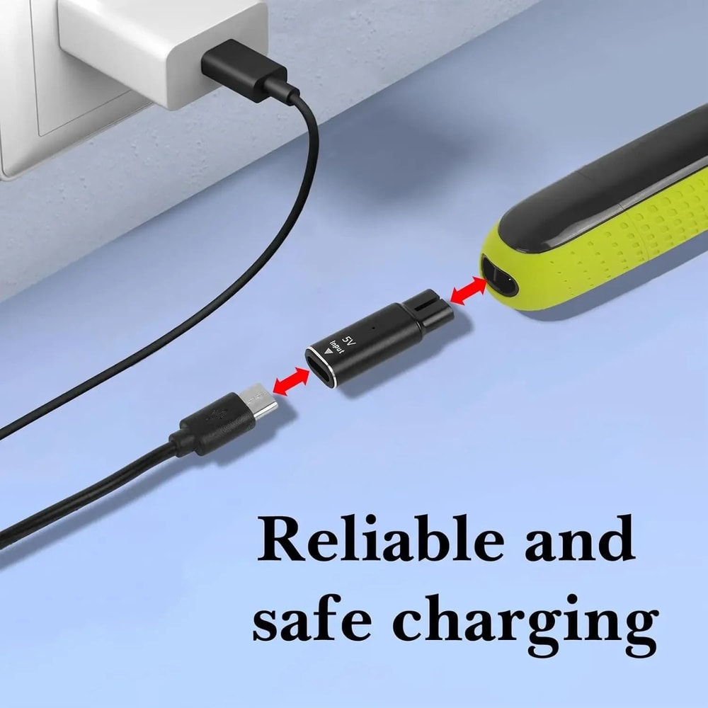 5V Type C Shaver Adapter Charger Converter Compatible With Philips One Blade Models 2