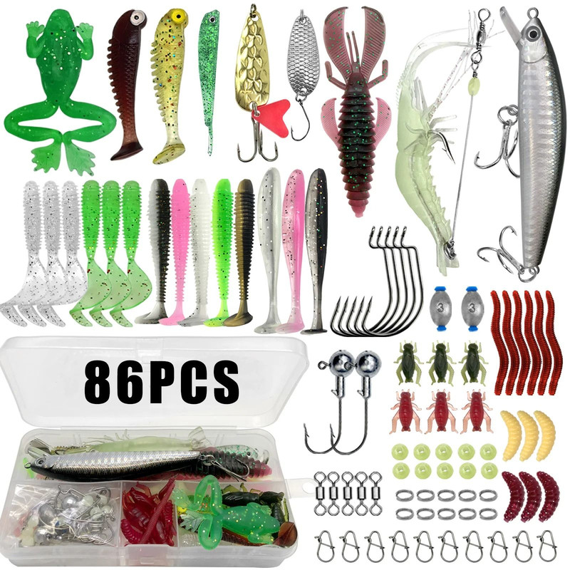 Fishing Lure Kit MultiLayered Tackle Box Set For Bass Trout And Pike 7