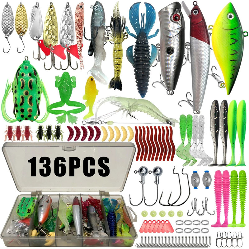 Fishing Lure Kit MultiLayered Tackle Box Set For Bass Trout And Pike 9