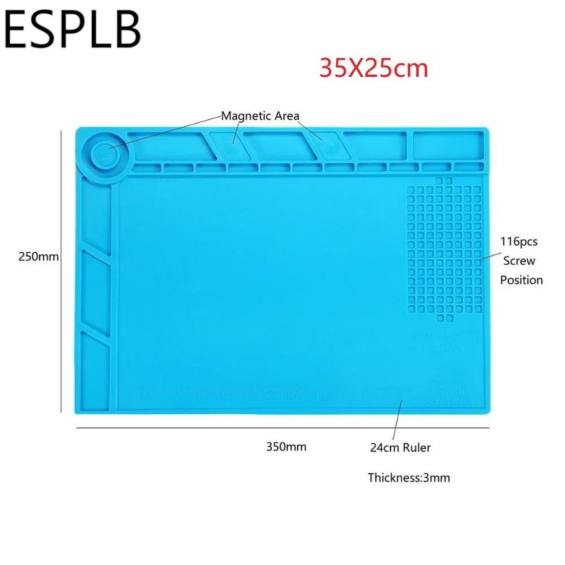 Heat Resistant Silicone Soldering Work Mat 10