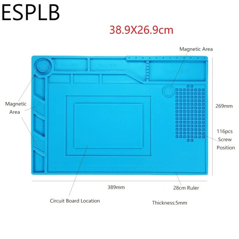 Heat Resistant Silicone Soldering Work Mat 11