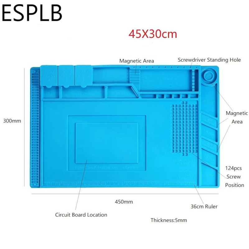 Heat Resistant Silicone Soldering Work Mat 12
