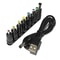 Universal USB To DC Power Cable With 8 Connector Tips 4
