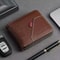 Retro Short Leather Wallet With Coin Pocket And Card Holder For Men 8