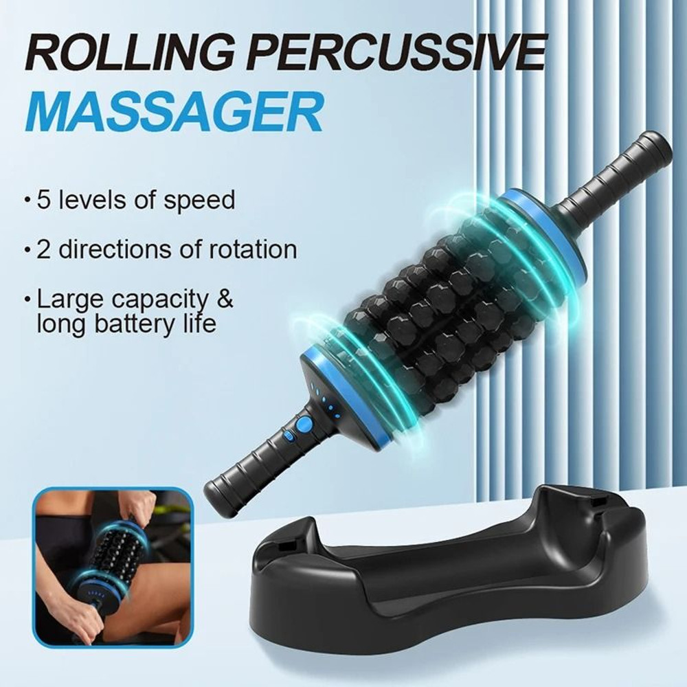 Cordless Roller Body Massager With 360 Degree Percussive Rolling 1