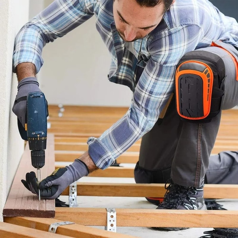 Professional Heavy Duty Foam Knee Pads With Gel Cushion And Adjustable Straps 6