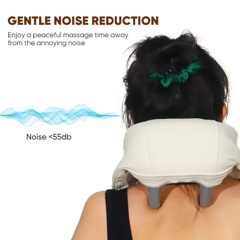 Wireless Neck And Back Massager With Heat And 3D Kneading 5