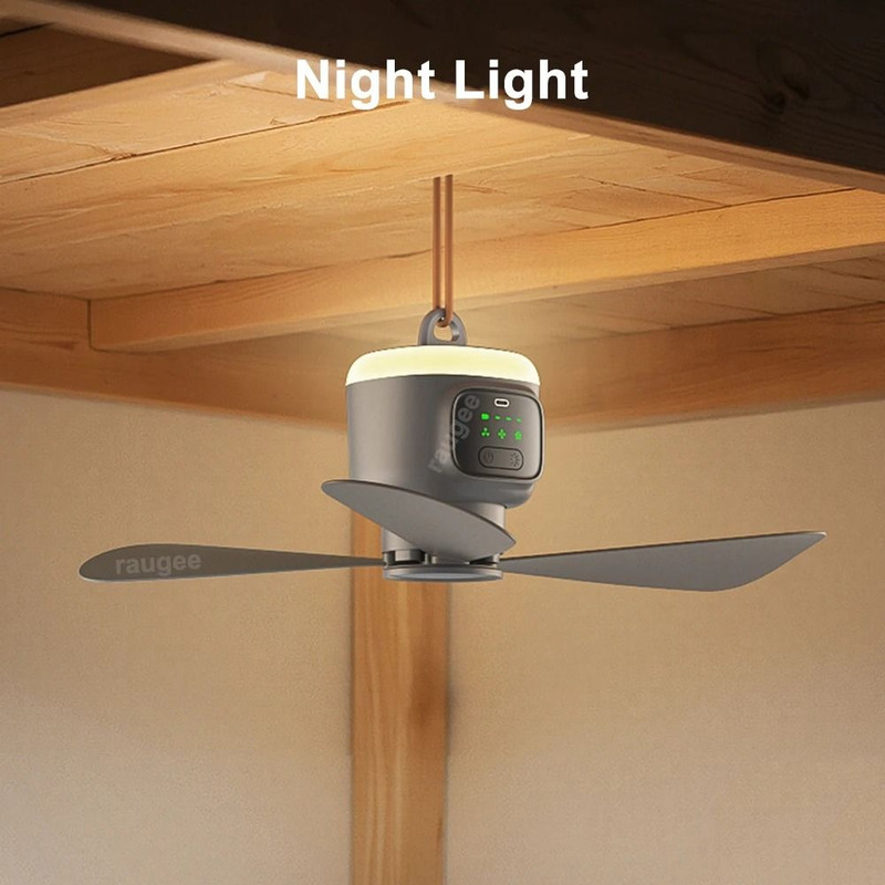 Portable Ceiling Fan With LED Light And Rechargeable Battery 6