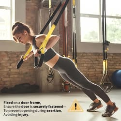 suspended training belt with bungee resistance for home exercise