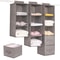Wardrobe Hanging Storage Organizer With Collapsible Shelves 1