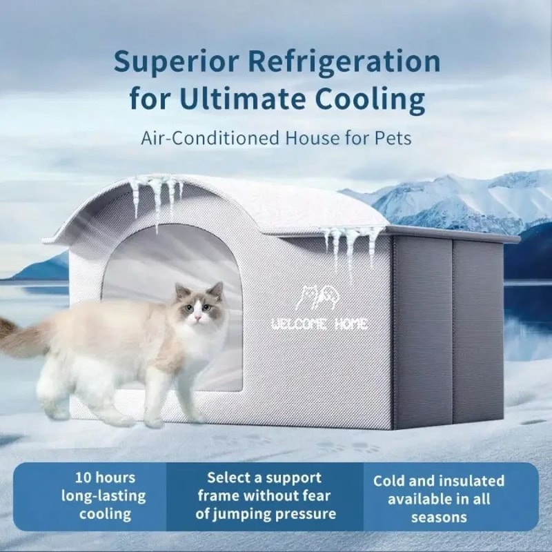 Summer Cooling Pet Ice House Bed For Cats And Dogs 1