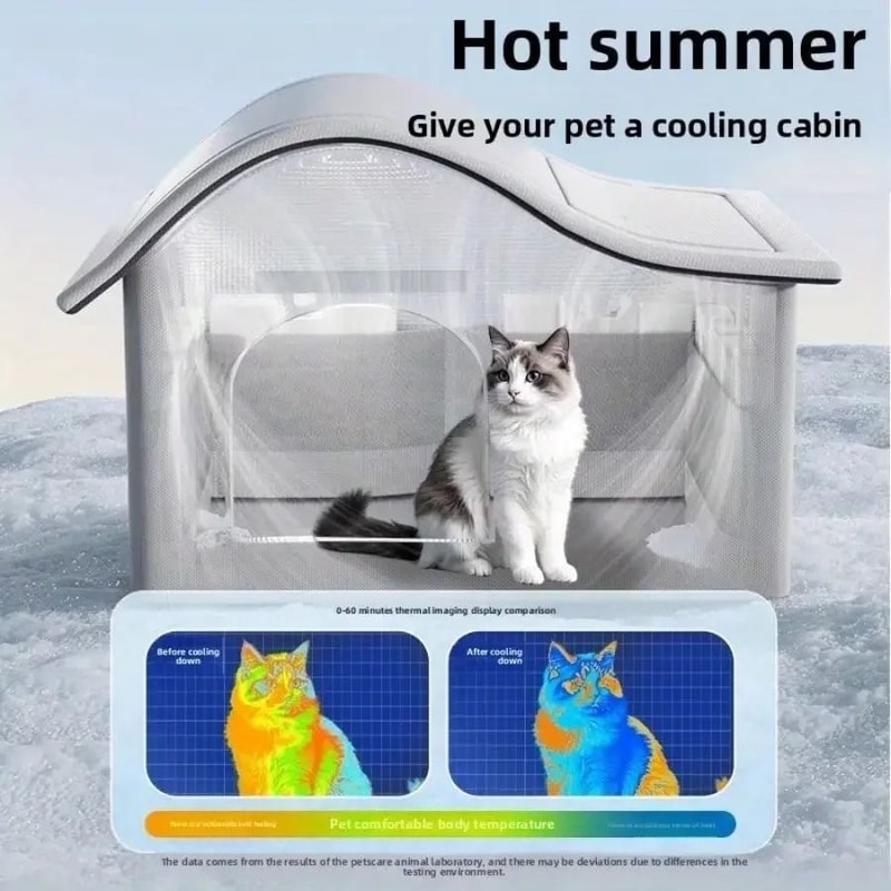 Summer Cooling Pet Ice House Bed For Cats And Dogs 3
