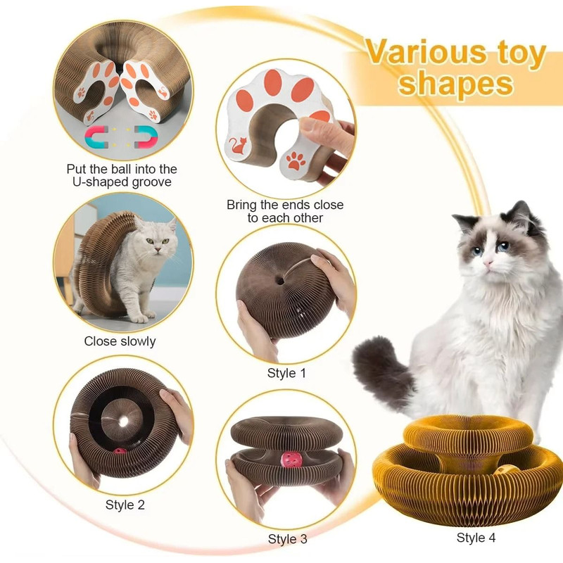 Magic Cat Scratch Organ Board Toy With Rolling Ball 5