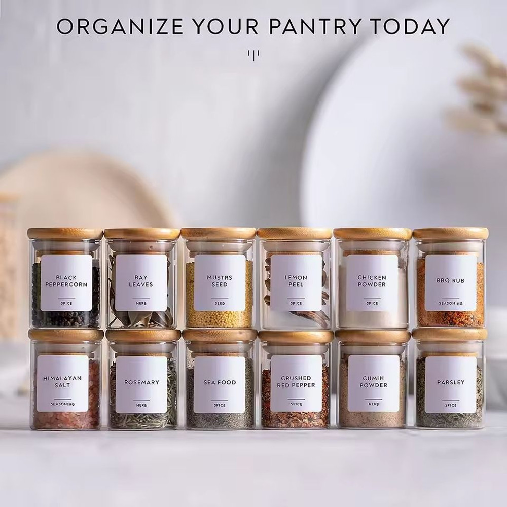 Glass Spice Jars Set With Airtight Borosilicate Containers 3