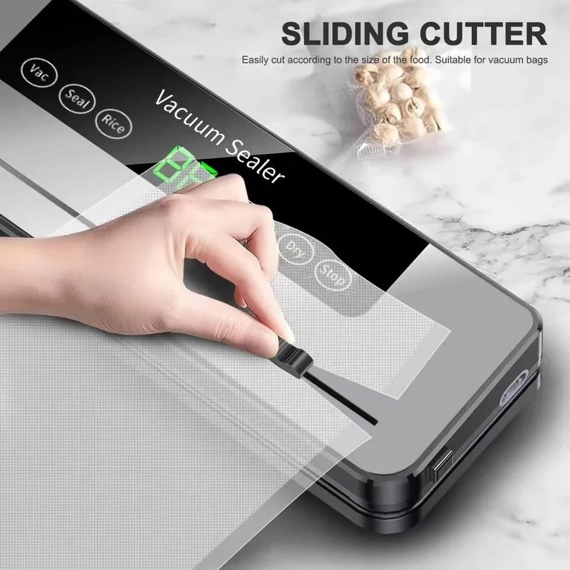Electric Vacuum Sealer With Built In Cutter And Touch Controls 2