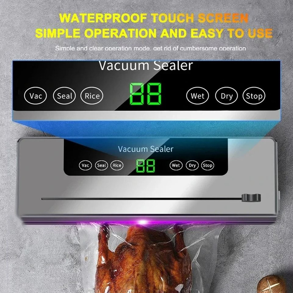 Electric Vacuum Sealer With Built In Cutter And Touch Controls 4