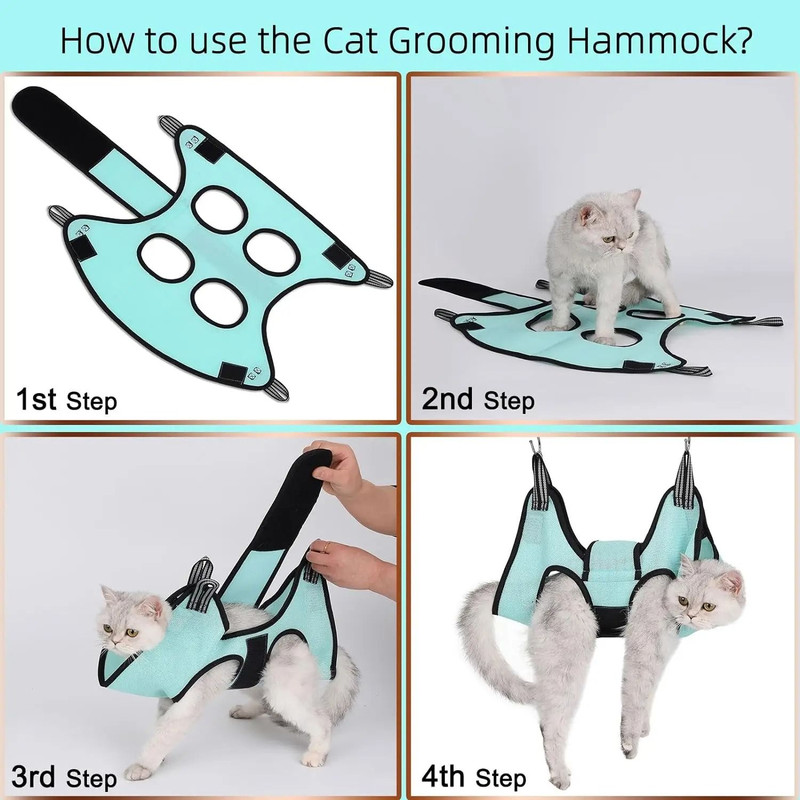 Pet Grooming Hammock Helper For Cats And Small Dogs 1