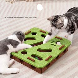 sisal cat scratching post for indoor cats with interactive toy